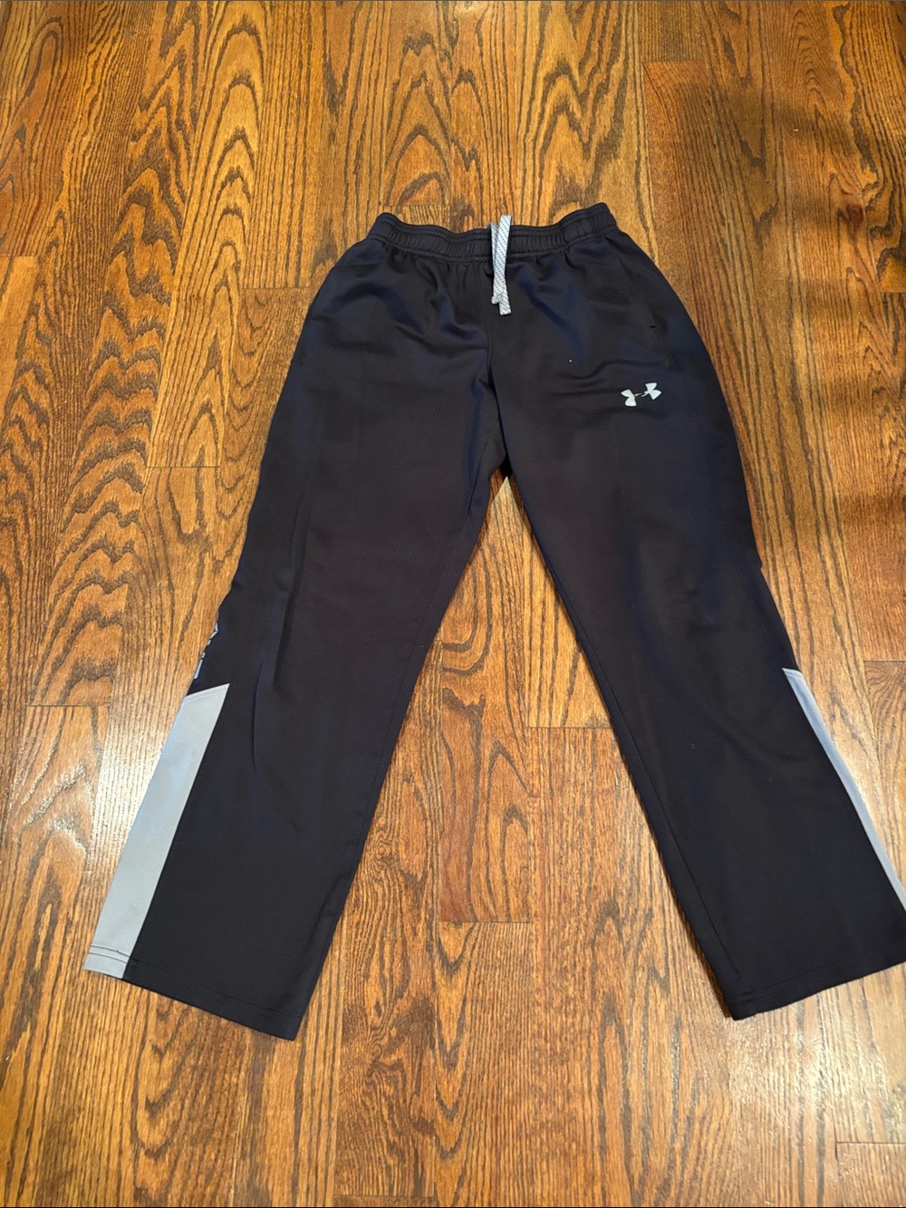 Under Armour Kids Black Sweatpants with Gray Panels